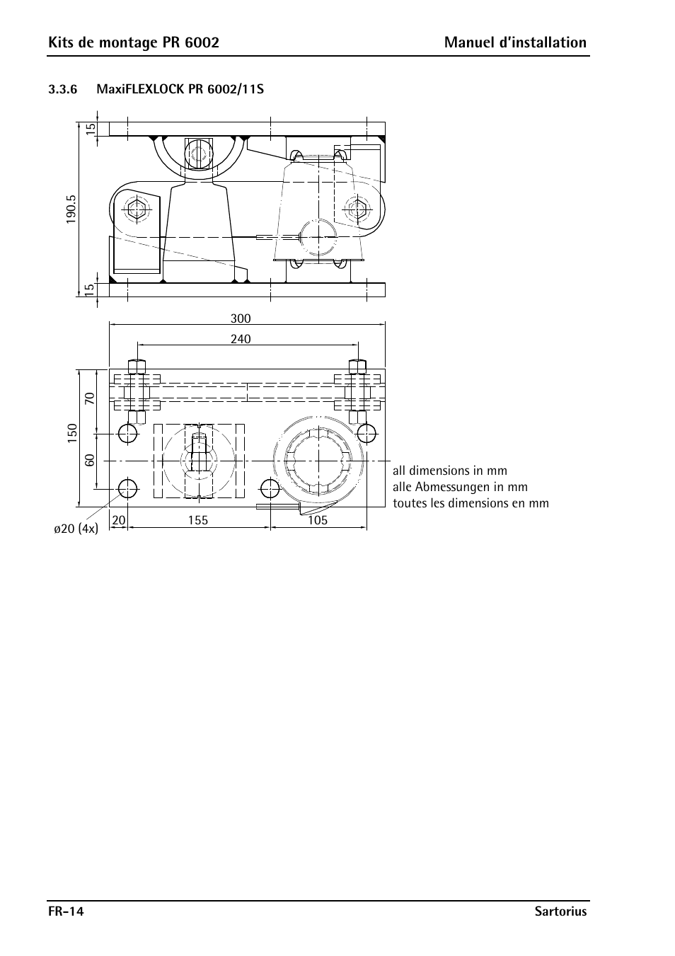 6 maxiflexlock pr 6002/11s, Maxiflexlock pr 6002/11s | Rice Lake PR6202 Hygienic Weigh Module Kits User Manual | Page 60 / 70