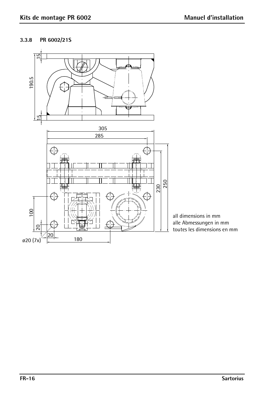8 pr 6002/21s, Pr 6002/21s | Rice Lake PR6202 Hygienic Weigh Module Kits User Manual | Page 62 / 70