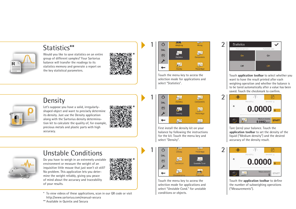 Statistics** density unstable conditions | Rice Lake Secura - Quintix and Practum Series - Application Guide User Manual | Page 6 / 8