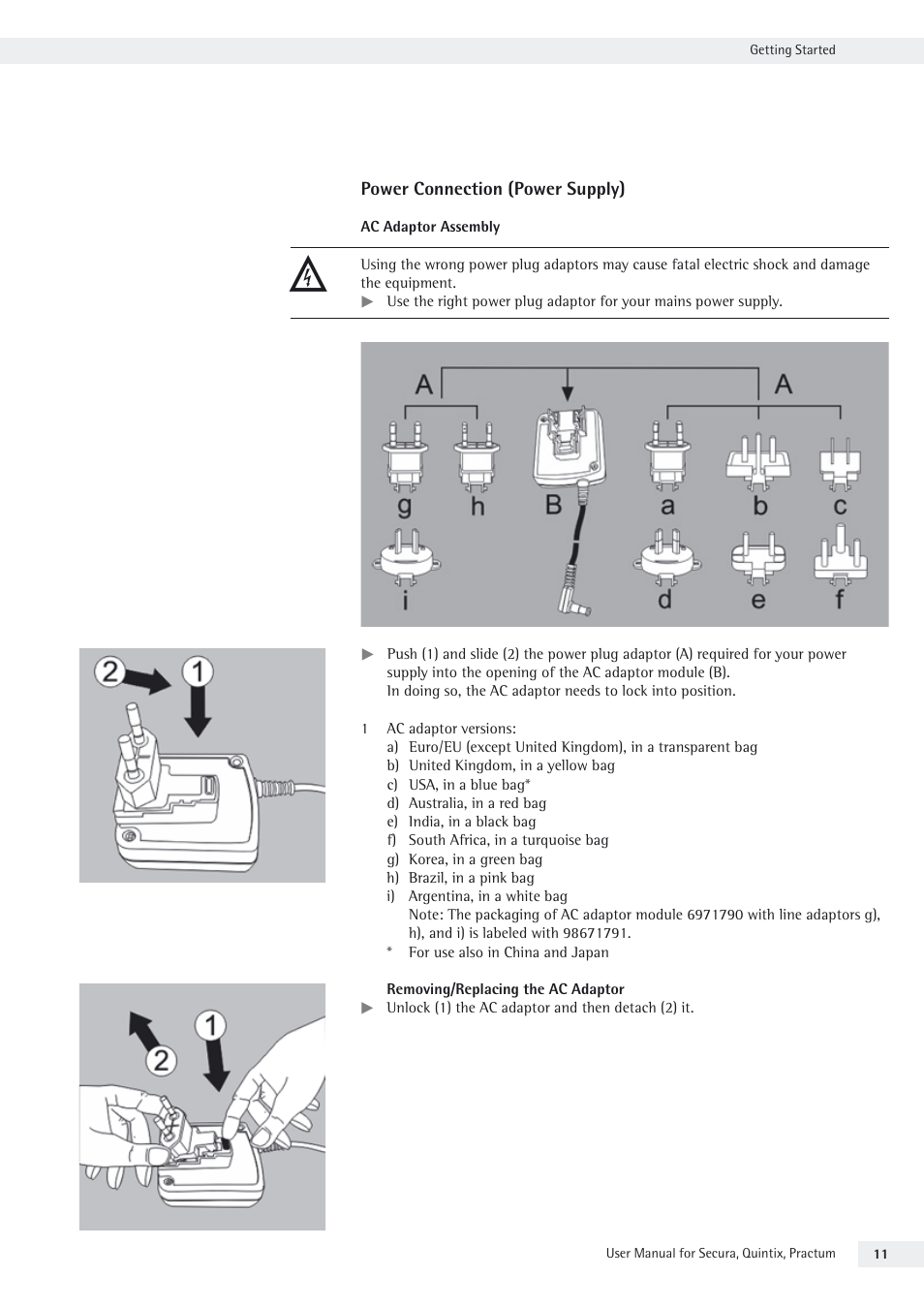 Power connection | Rice Lake Secura - Quintix and Practum Series - User Manual User Manual | Page 11 / 108