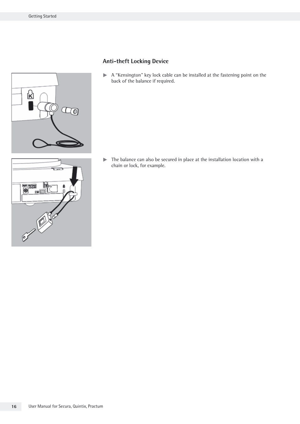Anti-theft locking device | Rice Lake Secura - Quintix and Practum Series - User Manual User Manual | Page 16 / 108