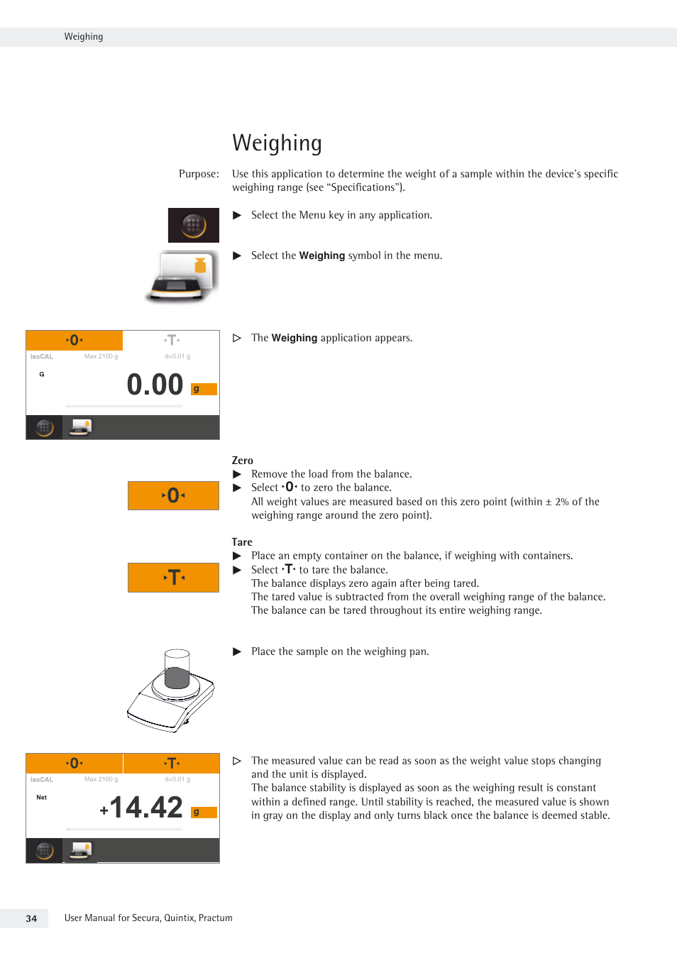 Weighing | Rice Lake Secura - Quintix and Practum Series - User Manual User Manual | Page 34 / 108