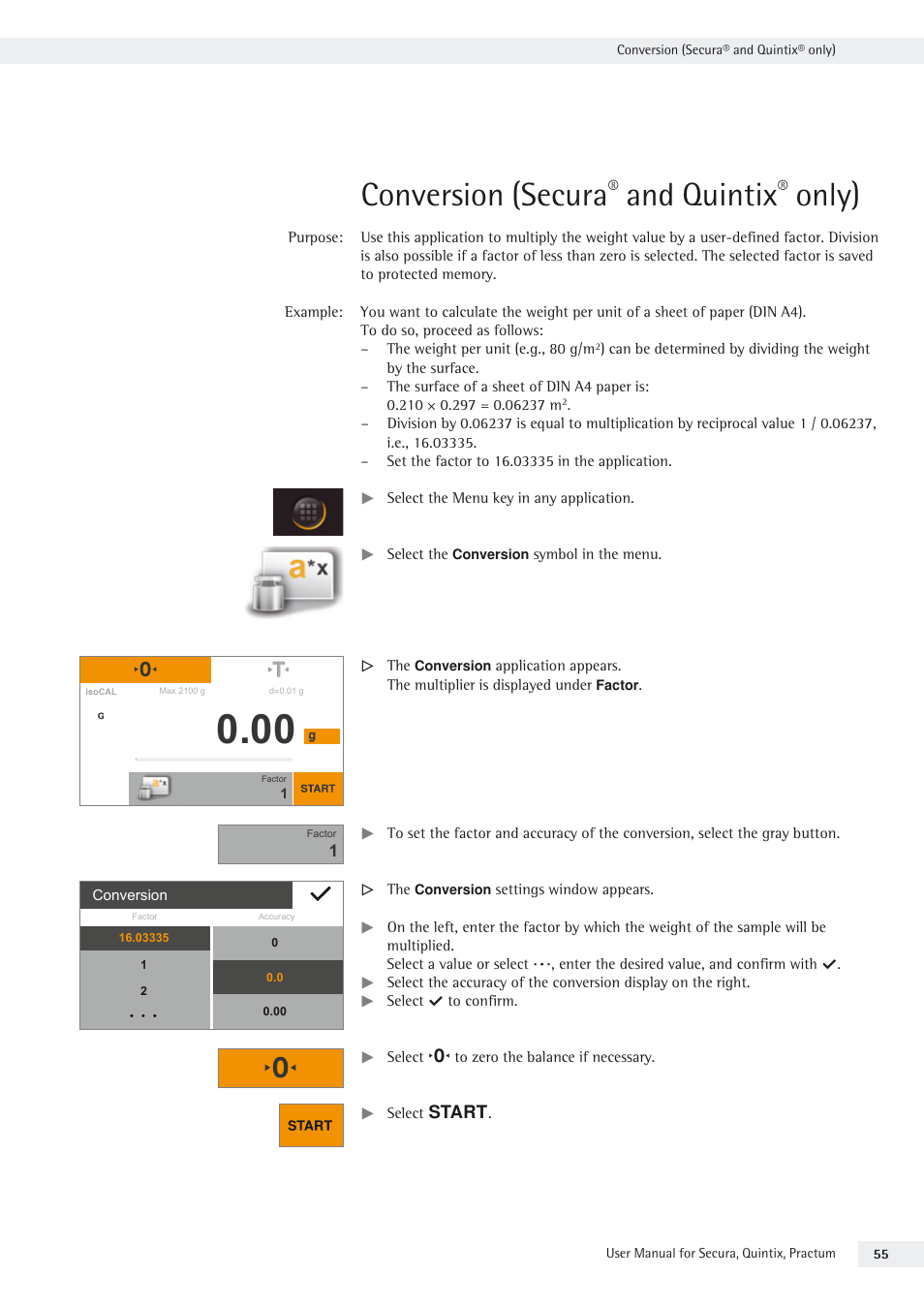 Conversion, Conversion (secura, And quintix | Only) | Rice Lake Secura - Quintix and Practum Series - User Manual User Manual | Page 55 / 108