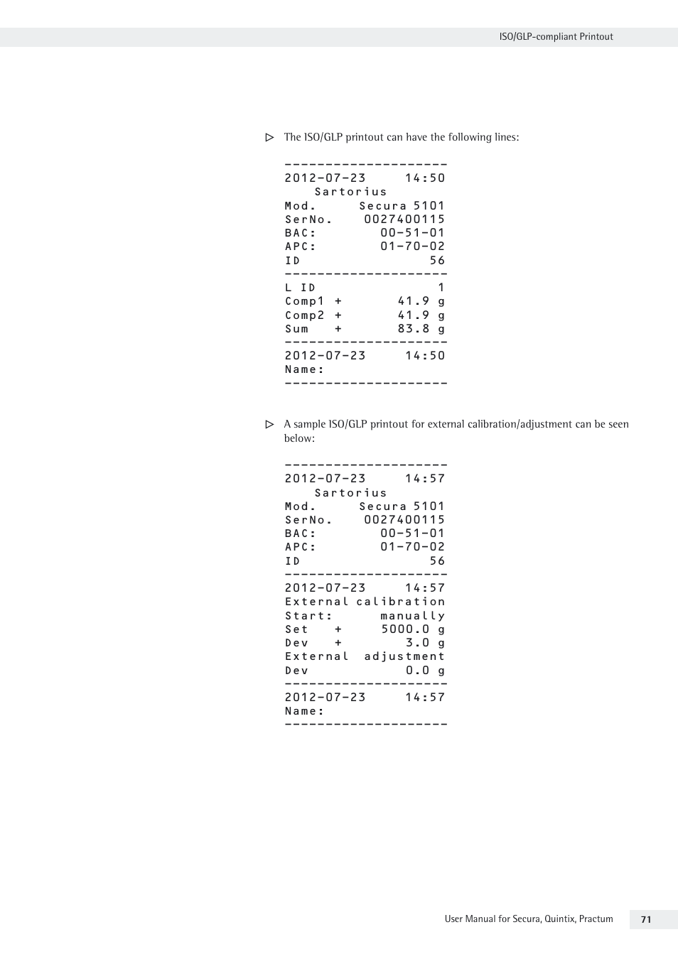 Rice Lake Secura - Quintix and Practum Series - User Manual User Manual | Page 71 / 108