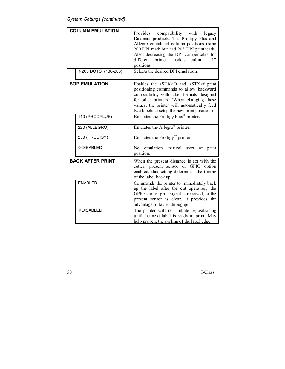 Rice Lake Datamax-ONeil I-Class Printer User Manual | Page 60 / 146