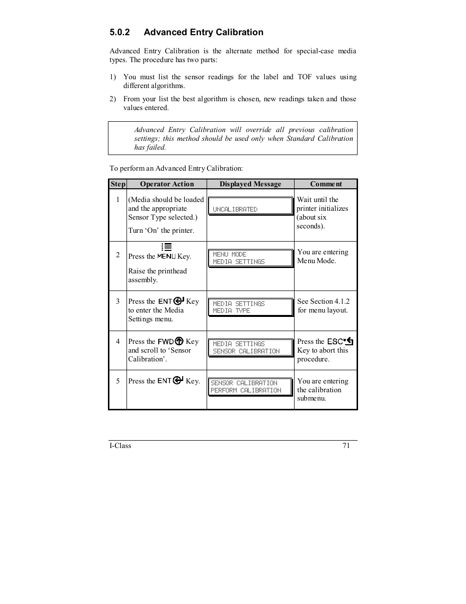 Rice Lake Datamax-ONeil I-Class Printer User Manual | Page 81 / 146