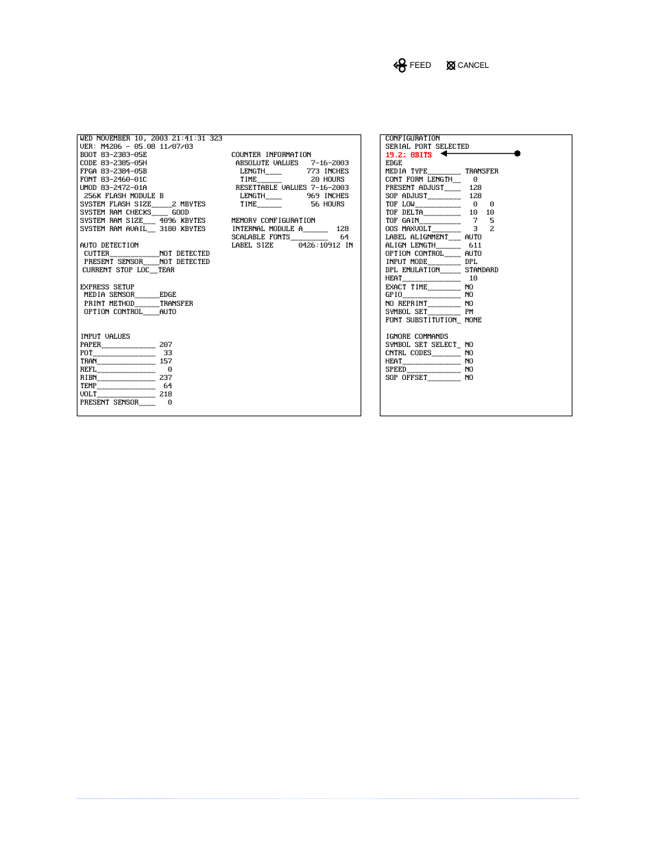 Appendix c –paper menu 7, Label 1, Label 2 | Rice Lake Datamax M-Class Mark II User Manual | Page 83 / 92
