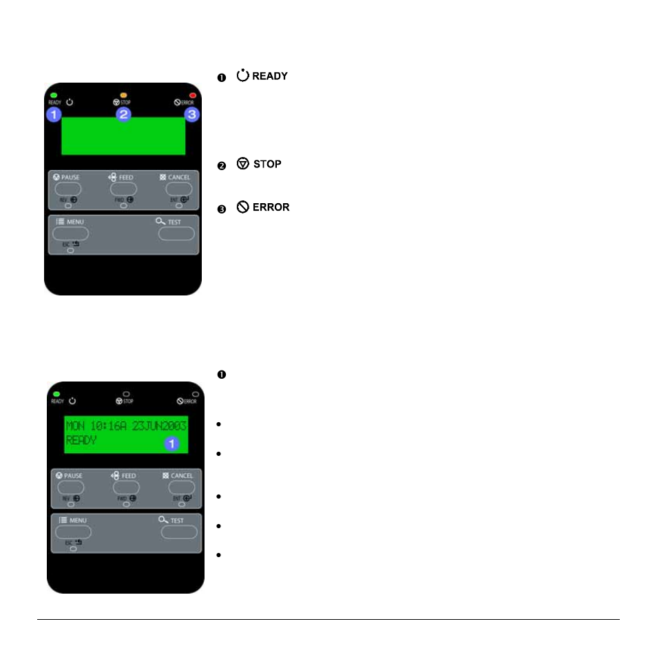 4 indicator lights, 5 lcd | Rice Lake Datamax M-Class User Manual | Page 50 / 166