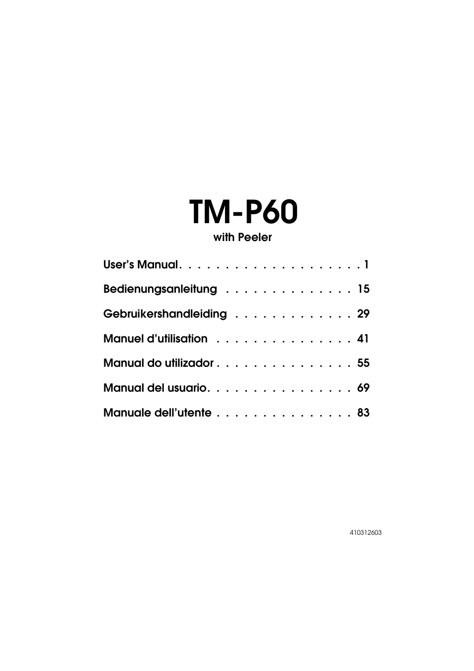 Rice Lake Epson Mobilink TM-P60 User Manual | 104 pages