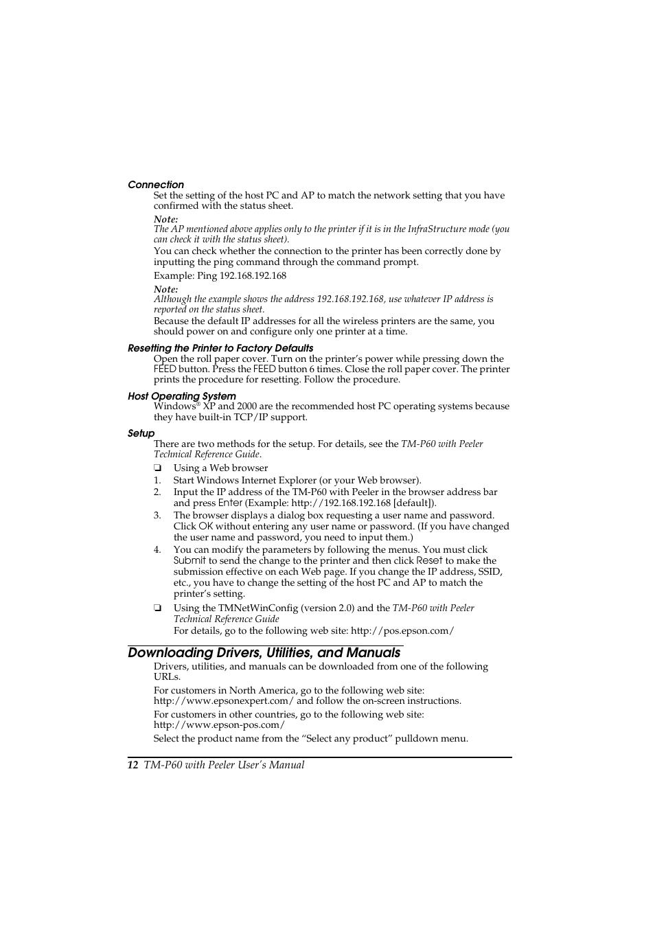 Downloading drivers, utilities, and manuals | Rice Lake Epson Mobilink TM-P60 User Manual | Page 18 / 104