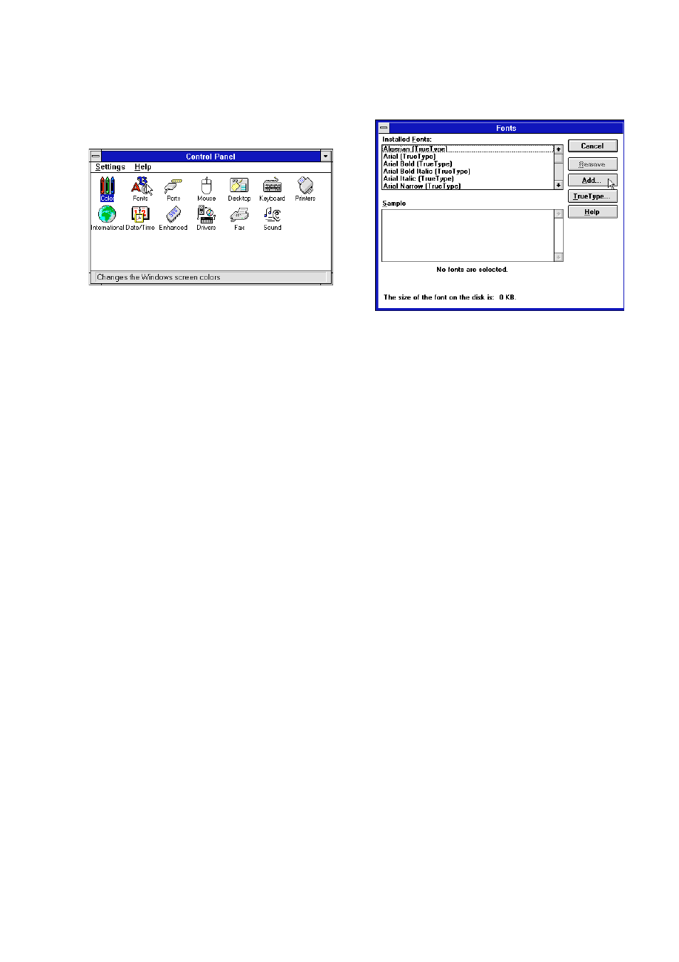 Selecting fonts in windows applications | Rice Lake Star LC-7211 Form Printer User Manual | Page 53 / 107