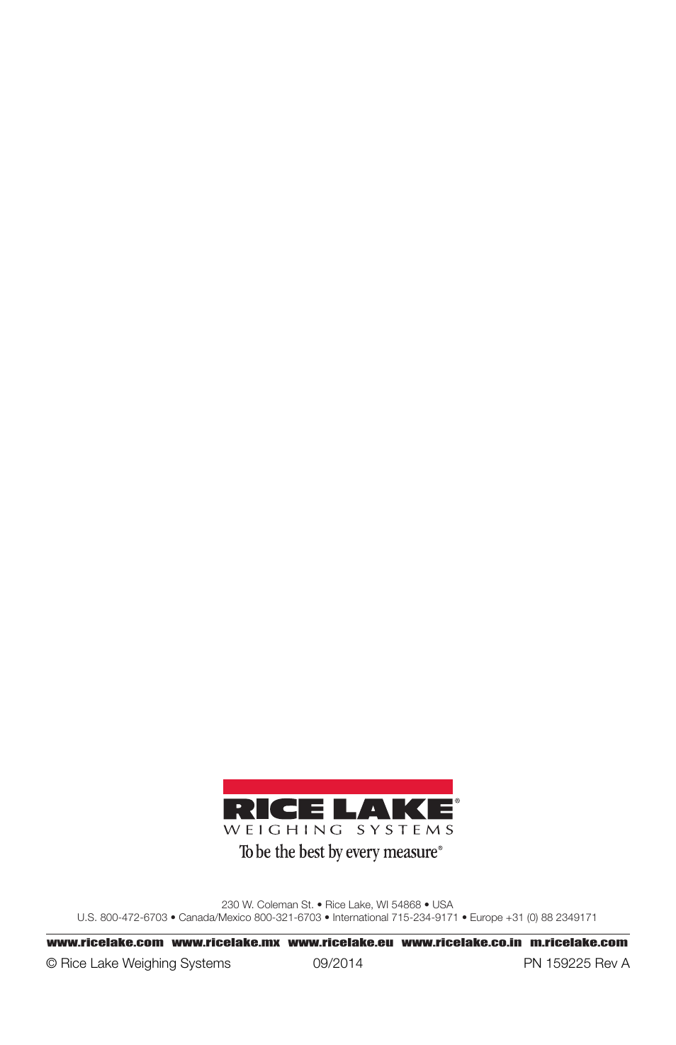 Rice Lake Prove Statistical Printer User Manual | Page 20 / 20