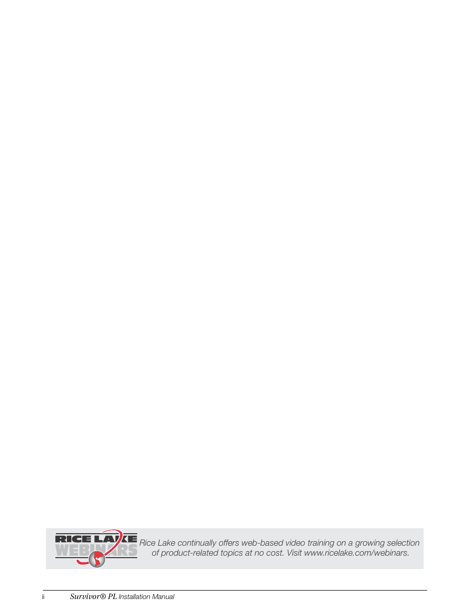 Rice Lake SURVIVOR PL Rail Scale User Manual | Page 4 / 18