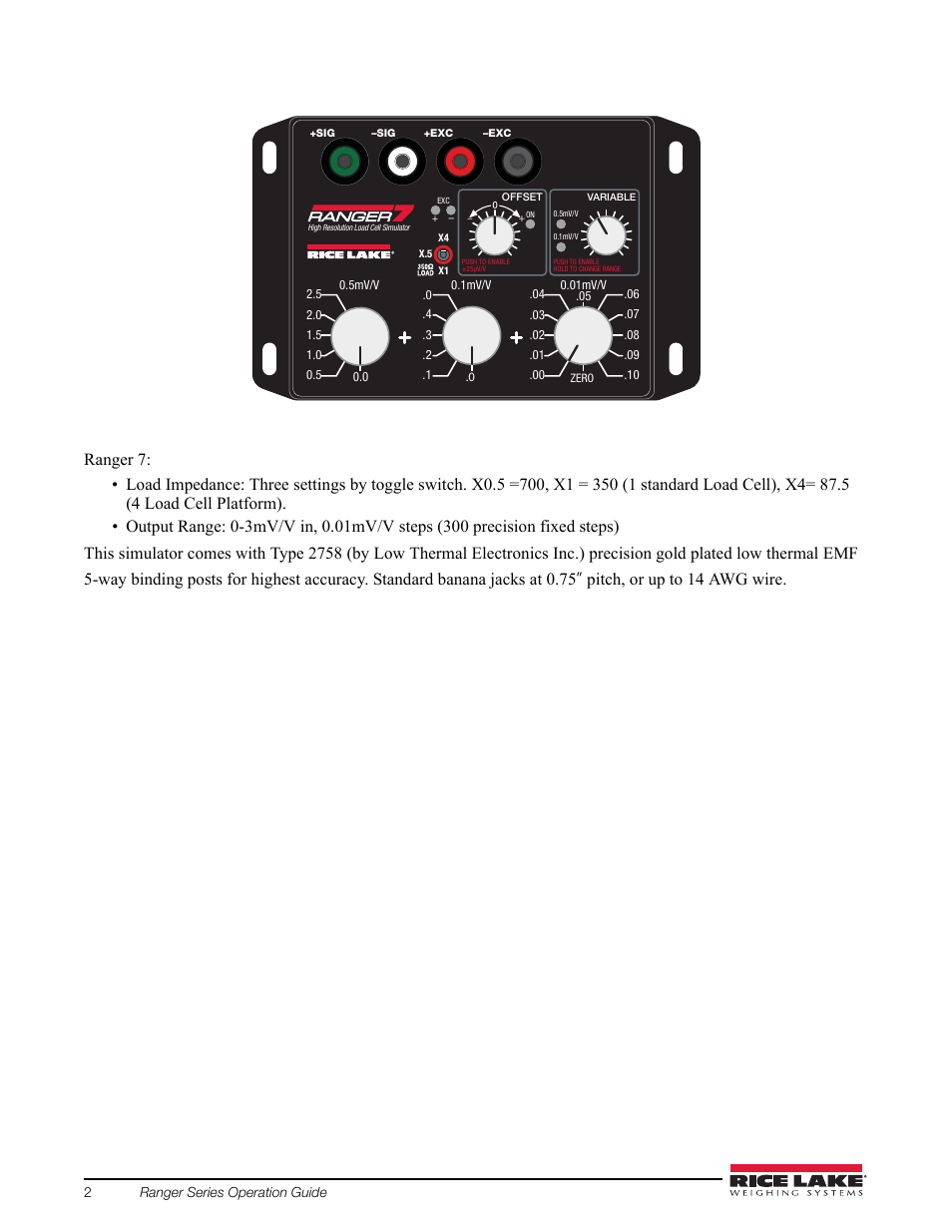 Figure 1-2. ranger 7 simulator | Rice Lake Simulators User Manual | Page 6 / 16