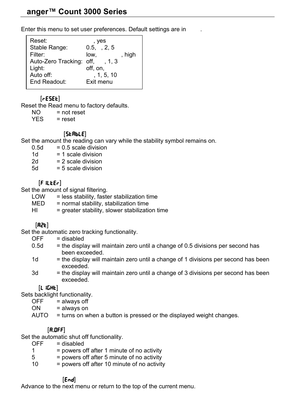 Rice Lake Ranger Count 3000 Series, Ohaus User Manual | Page 19 / 40