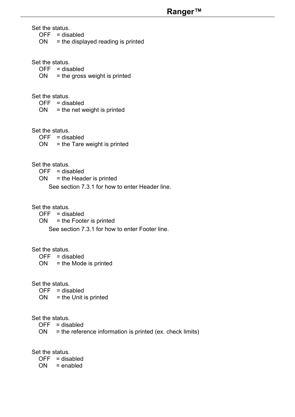 Series | Rice Lake Ranger Count 3000 Series, Ohaus User Manual | Page 22 / 40