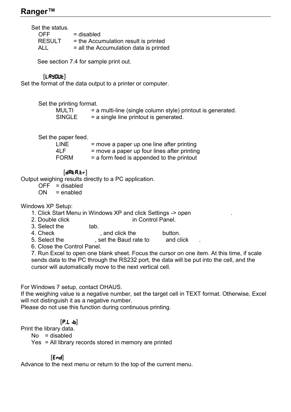 Ranger™ count 3000, Series en-21 | Rice Lake Ranger Count 3000 Series, Ohaus User Manual | Page 23 / 40