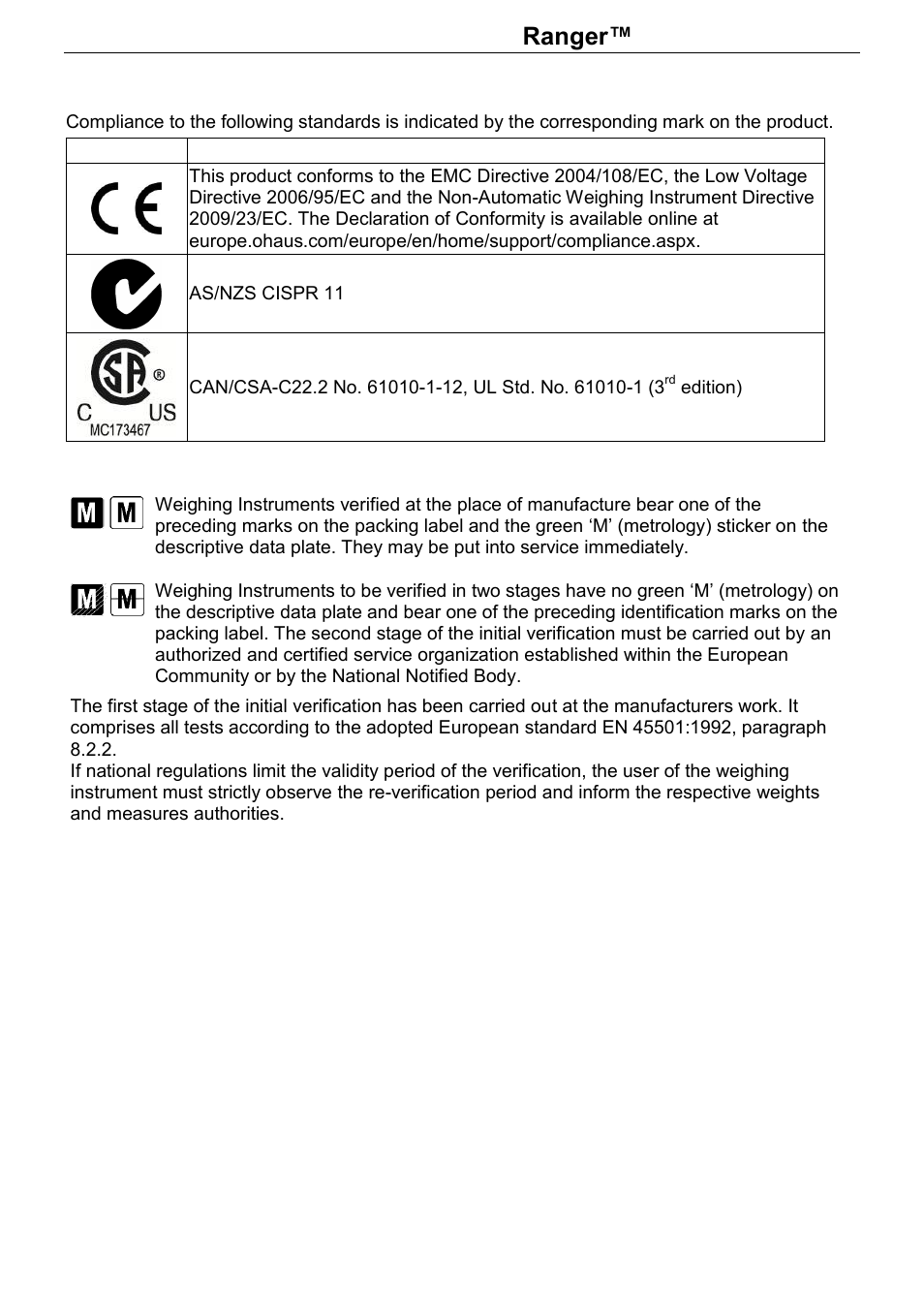 Series | Rice Lake Ranger Count 3000 Series, Ohaus User Manual | Page 36 / 40