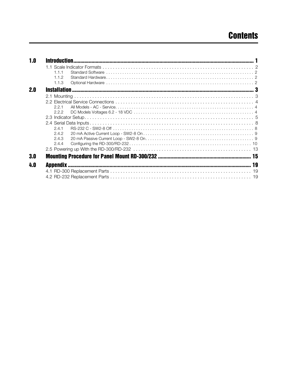 Rice Lake RD-300 Remote Display User Manual | Page 2 / 22