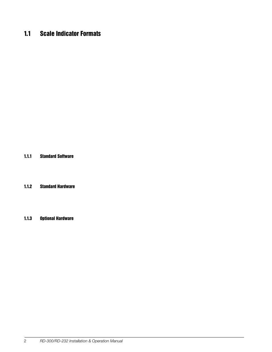 1 scale indicator formats | Rice Lake RD-300 Remote Display User Manual | Page 4 / 22