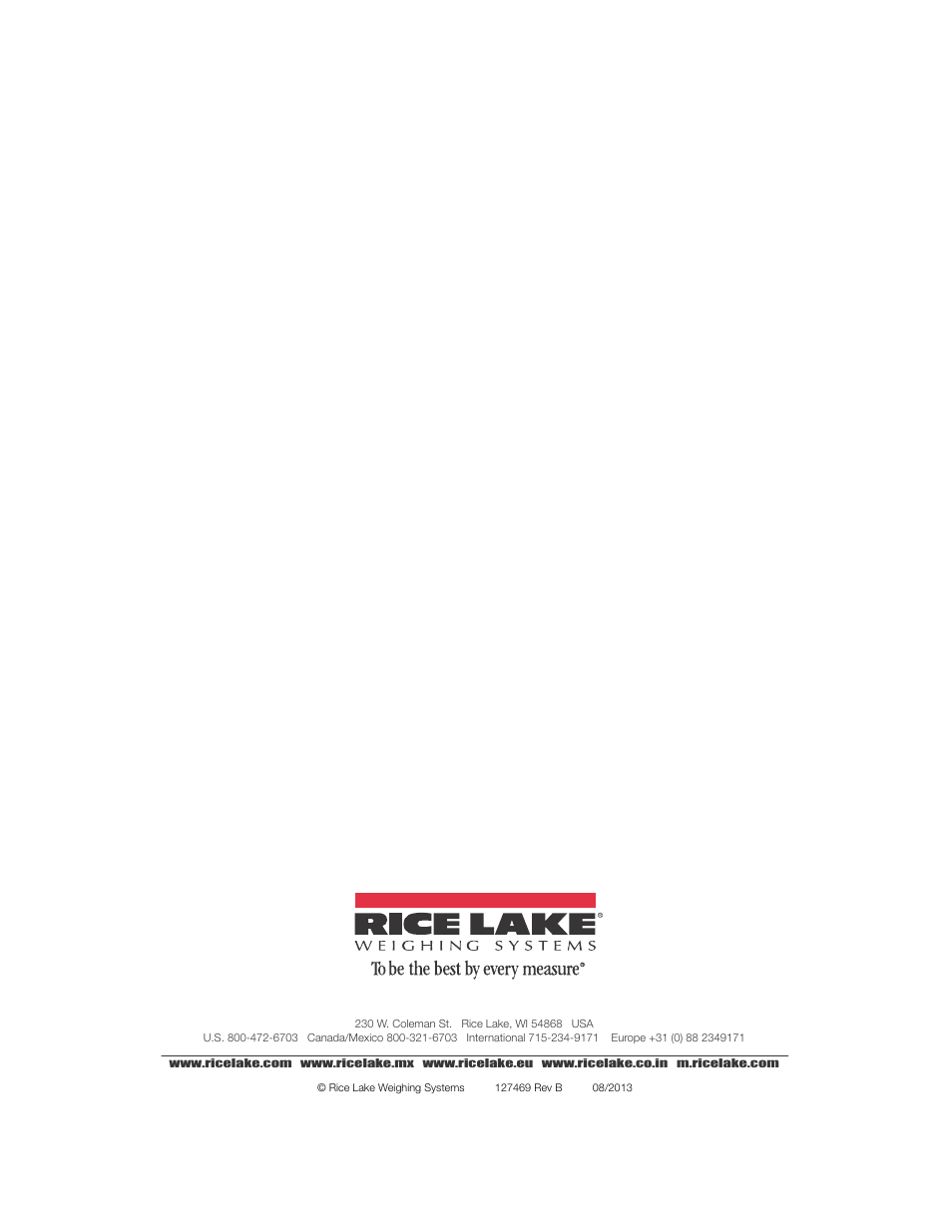 Rice Lake Farm Bars - KLU Series Universal Weighbars User Manual | Page 22 / 22