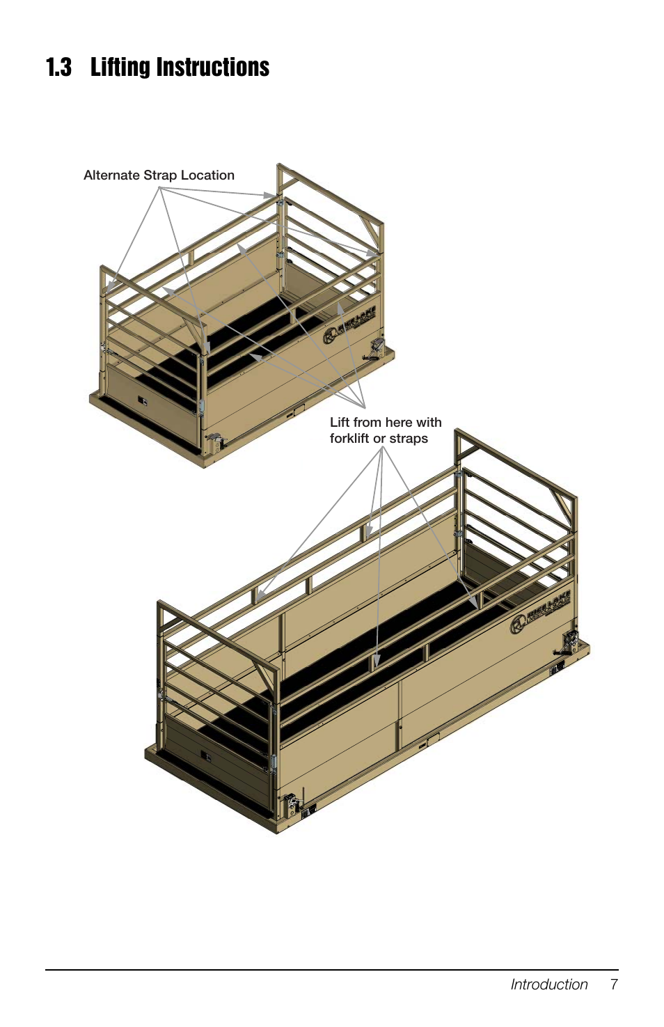 3 lifting instructions | Rice Lake Portable Group Animal Scale - MAS-P - Operators Manual User Manual | Page 11 / 36