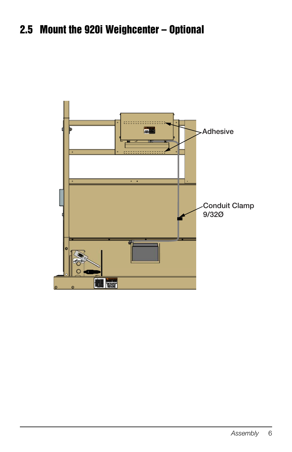 5 mount the 920i weighcenter – optional | Rice Lake Portable Group Animal Scale - MAS-P - Operators Manual User Manual | Page 17 / 36