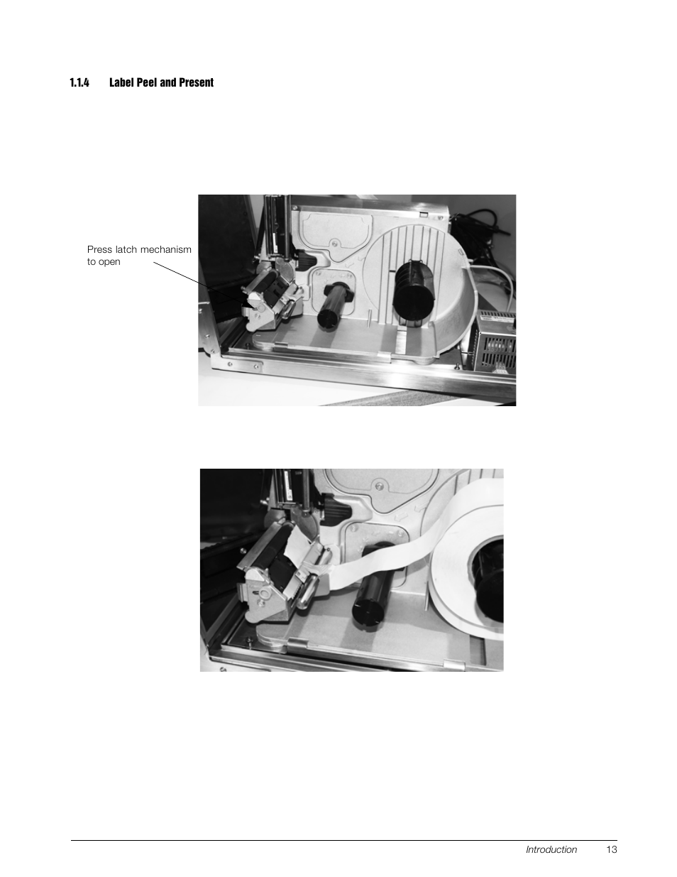 4 label peel and present | Rice Lake SURVIVOR SST3 Washdown Printer User Manual | Page 16 / 50