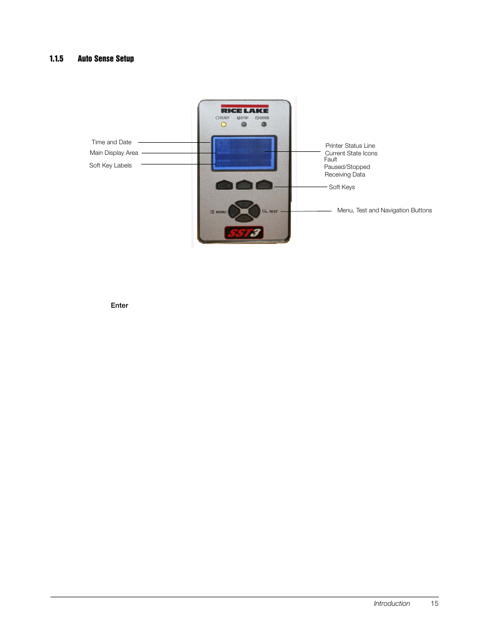 5 auto sense setup | Rice Lake SURVIVOR SST3 Washdown Printer User Manual | Page 18 / 50