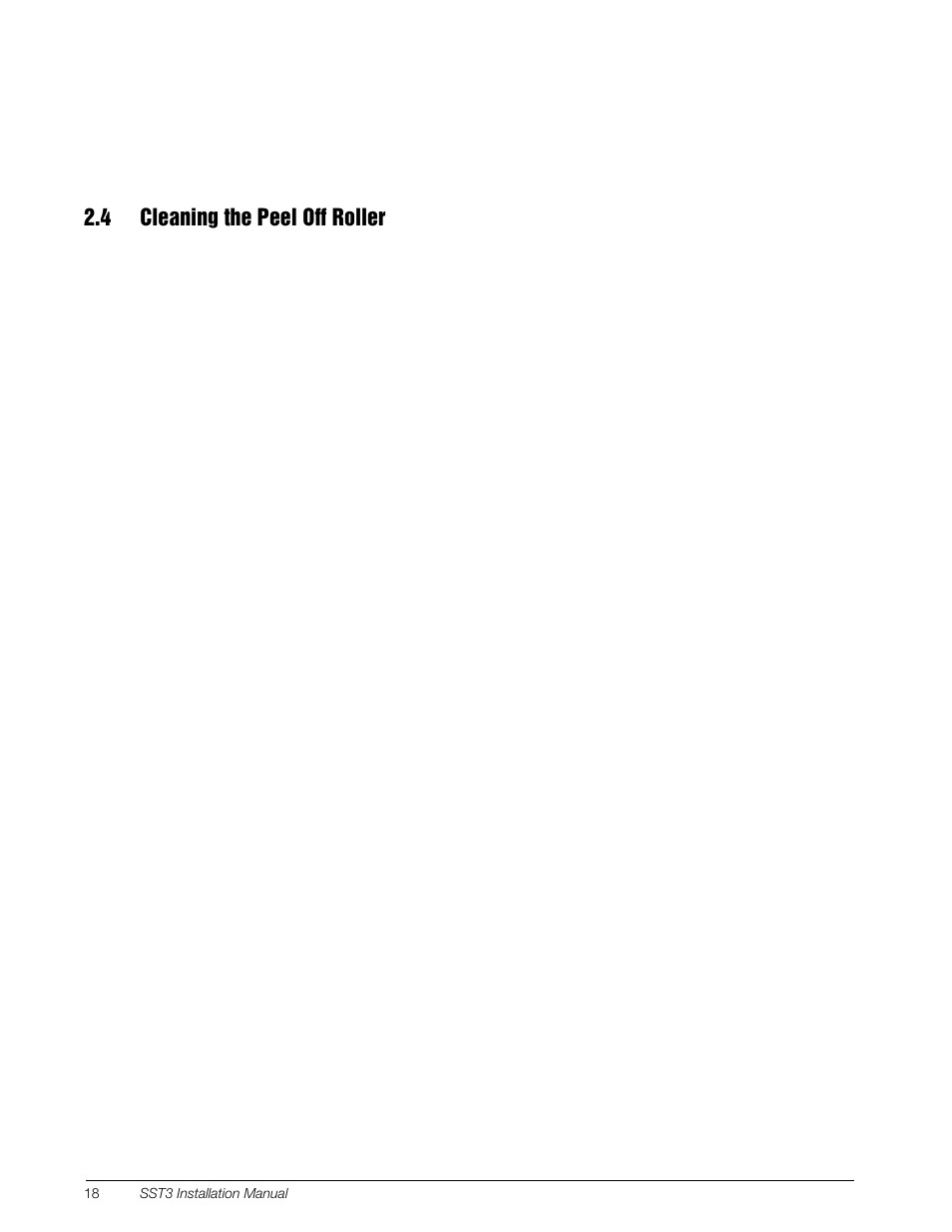 4 cleaning the peel off roller | Rice Lake SURVIVOR SST3 Washdown Printer User Manual | Page 21 / 50
