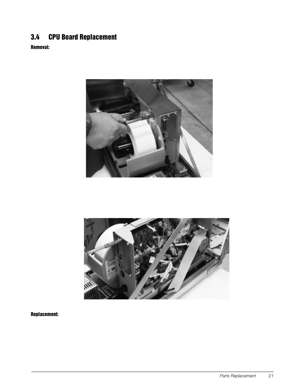 4 cpu board replacement | Rice Lake SURVIVOR SST3 Washdown Printer User Manual | Page 24 / 50