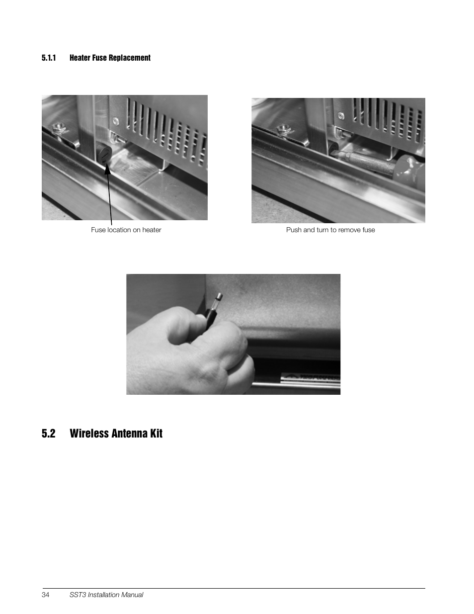 1 heater fuse replacement, 2 wireless antenna kit | Rice Lake SURVIVOR SST3 Washdown Printer User Manual | Page 37 / 50