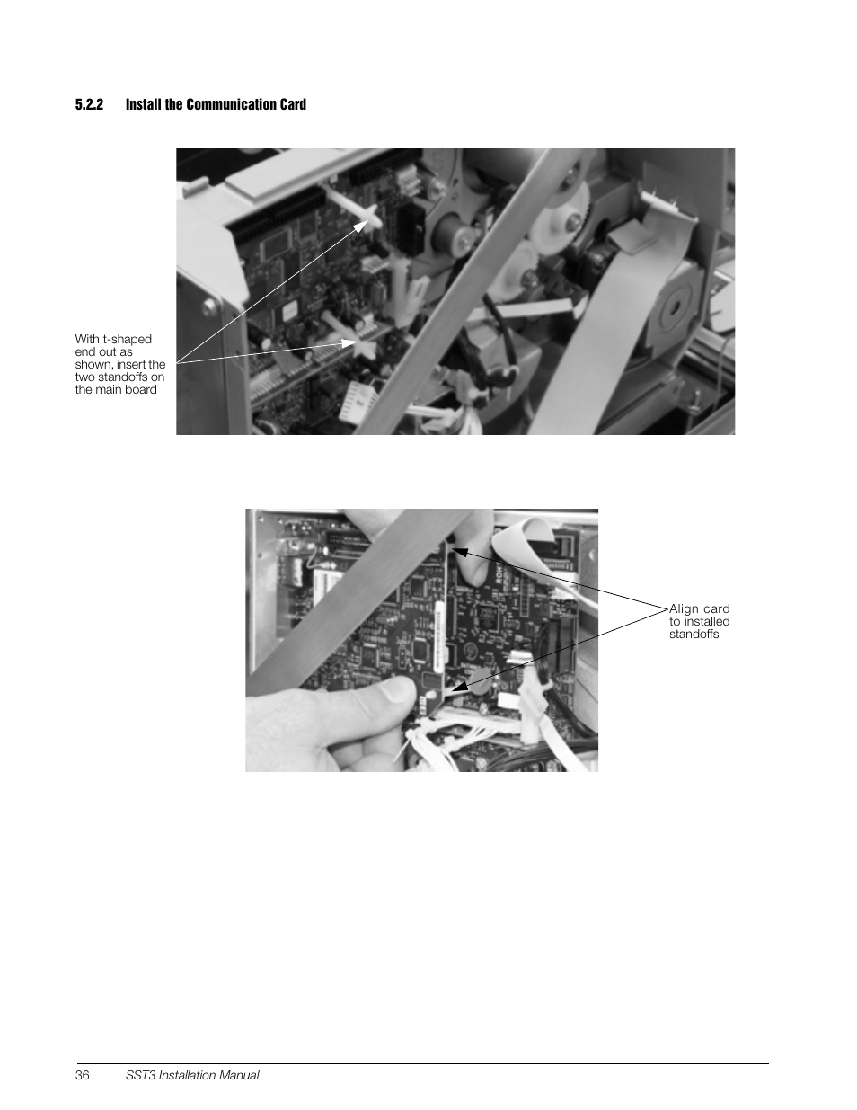 2 install the communication card | Rice Lake SURVIVOR SST3 Washdown Printer User Manual | Page 39 / 50