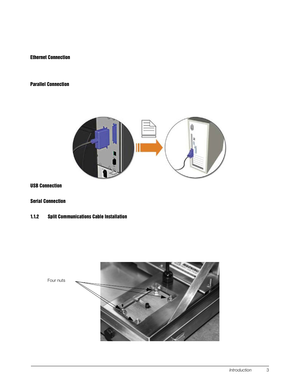 2 split communications cable installation | Rice Lake SURVIVOR SST3 Washdown Printer User Manual | Page 6 / 50