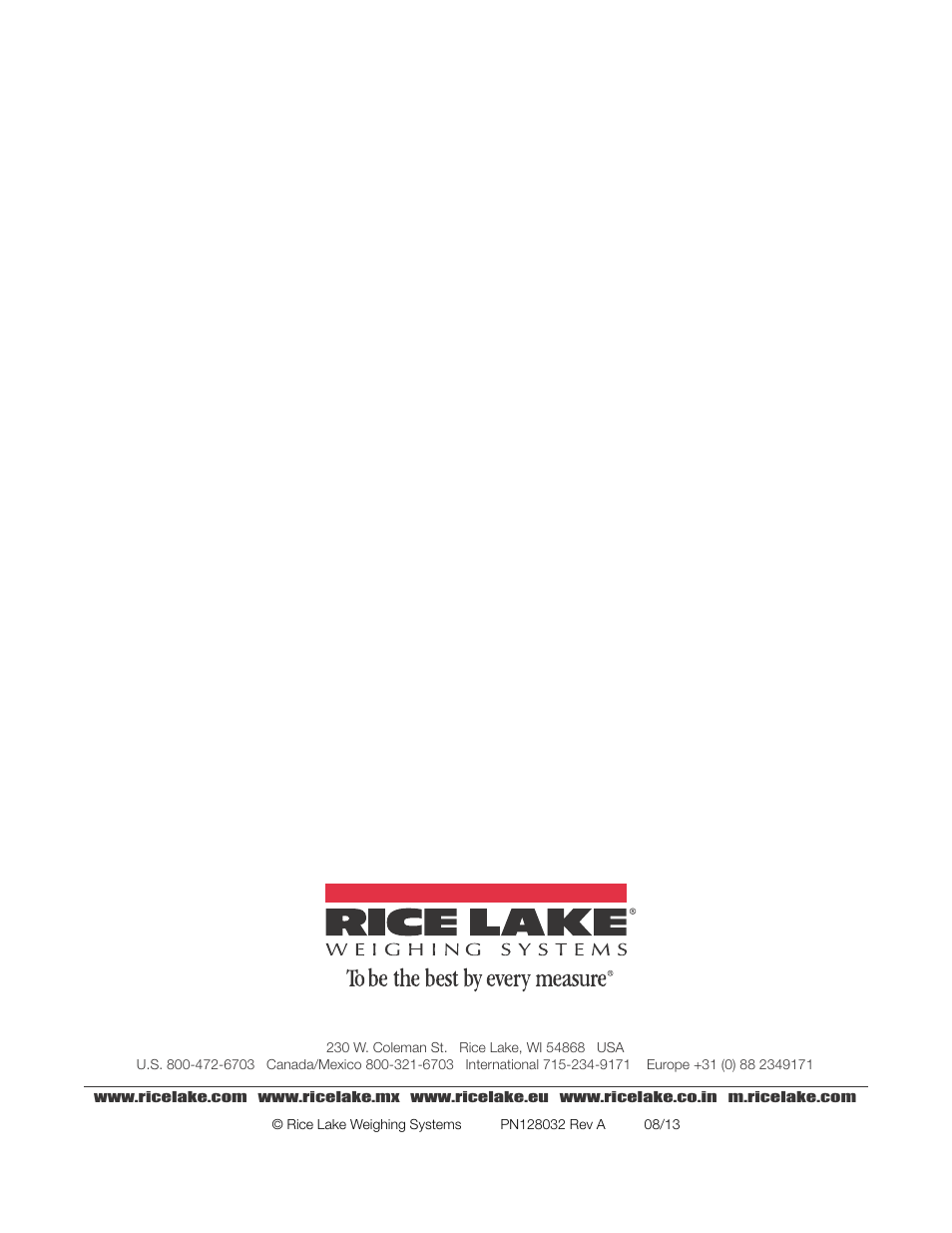 Rice Lake TicketPress - Installation and Operation Manual User Manual | Page 48 / 48