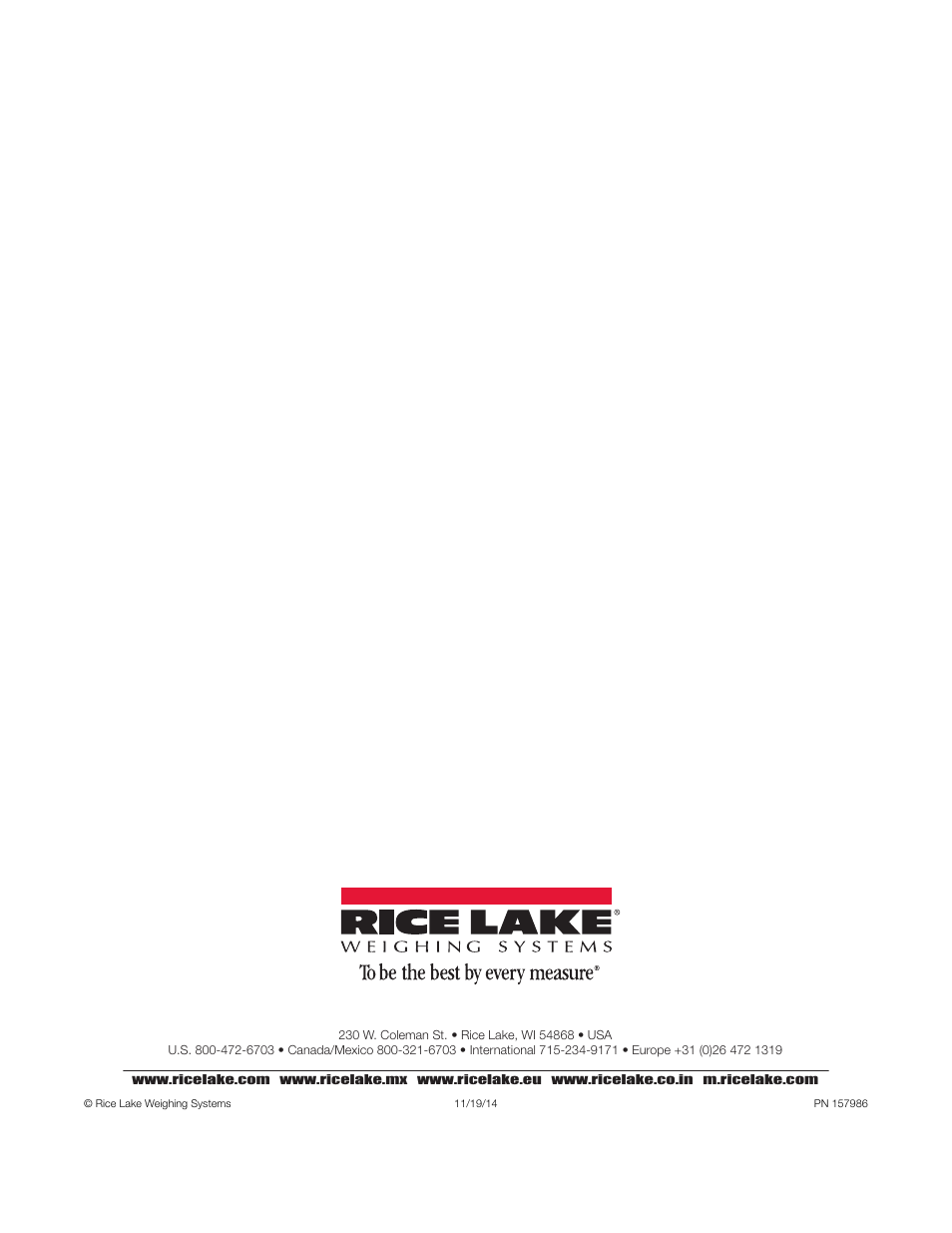 Rice Lake RL1200 Portable Beam Scale User Manual | Page 32 / 32