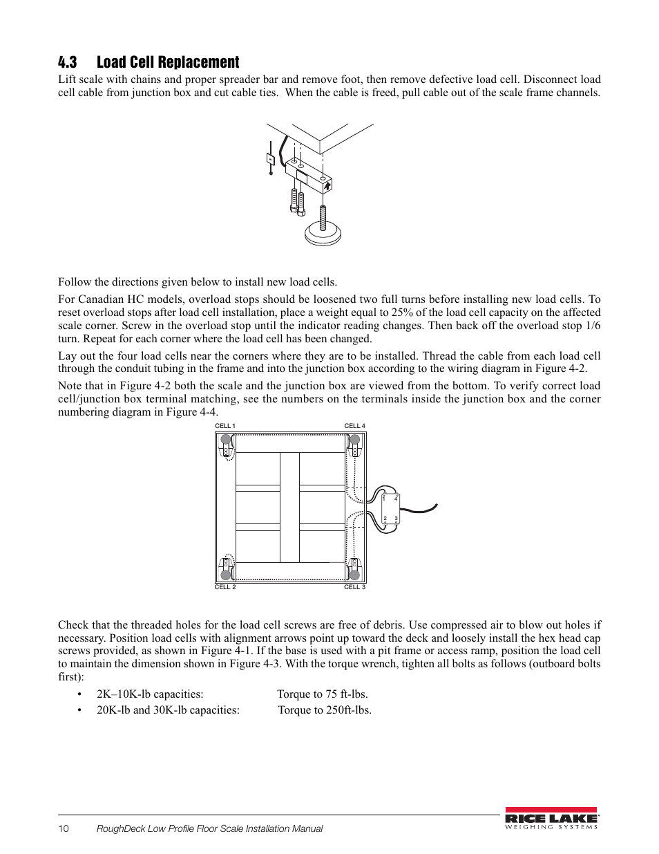 3 load cell replacement | Rice Lake RoughDeck Rough-n-Ready System User Manual | Page 14 / 20