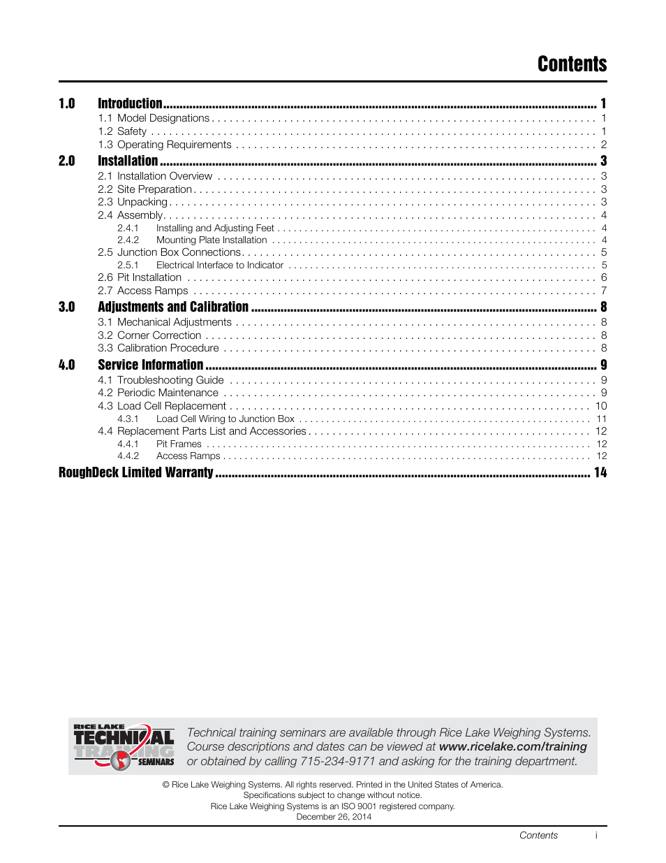 Rice Lake RoughDeck Rough-n-Ready System User Manual | Page 3 / 20