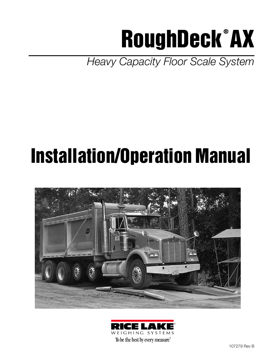 Rice Lake RoughDeck AX User Manual | 16 pages