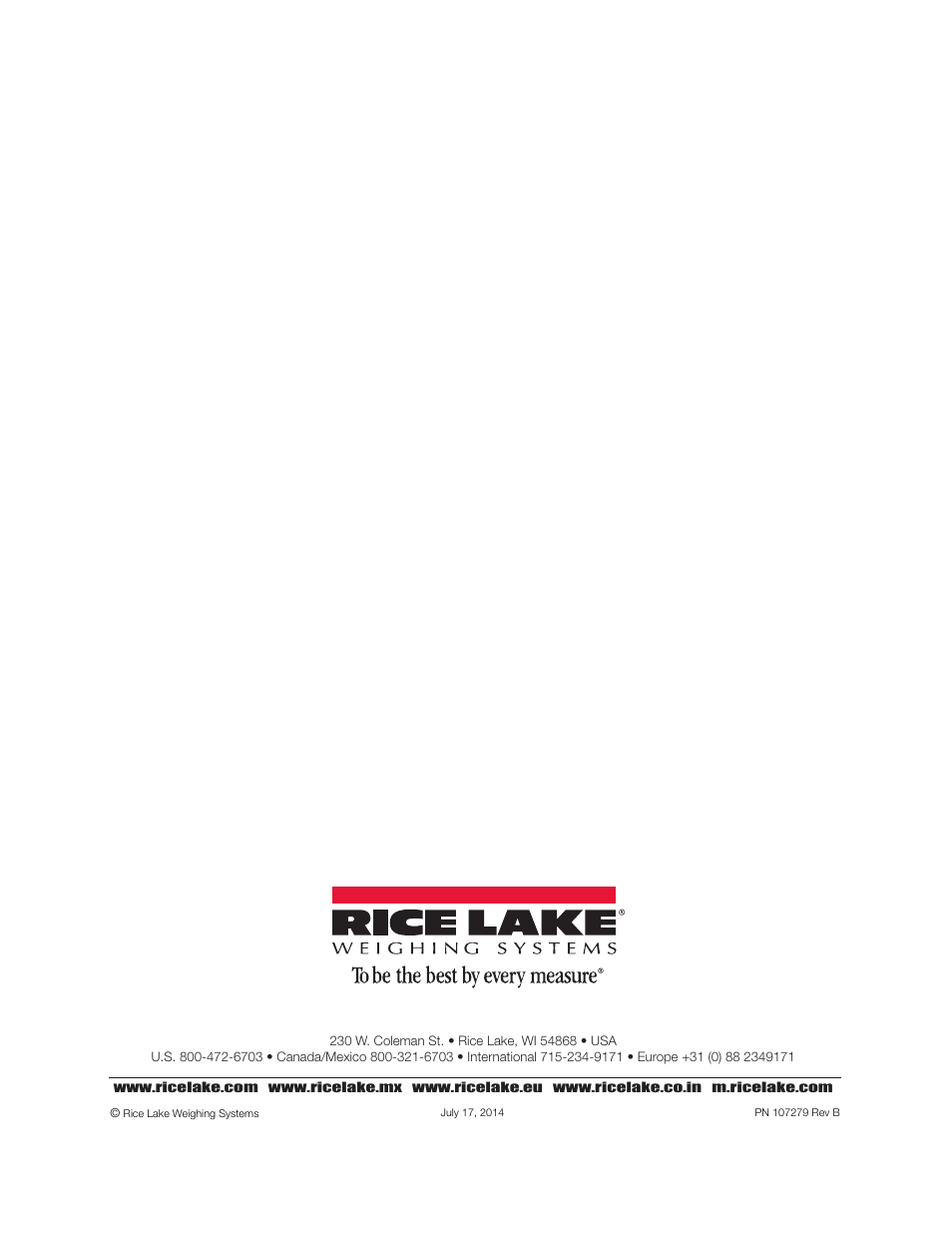 Pn 107279 rev b, July 17, 2014, Rice lake weighing systems | Rice Lake RoughDeck AX User Manual | Page 16 / 16