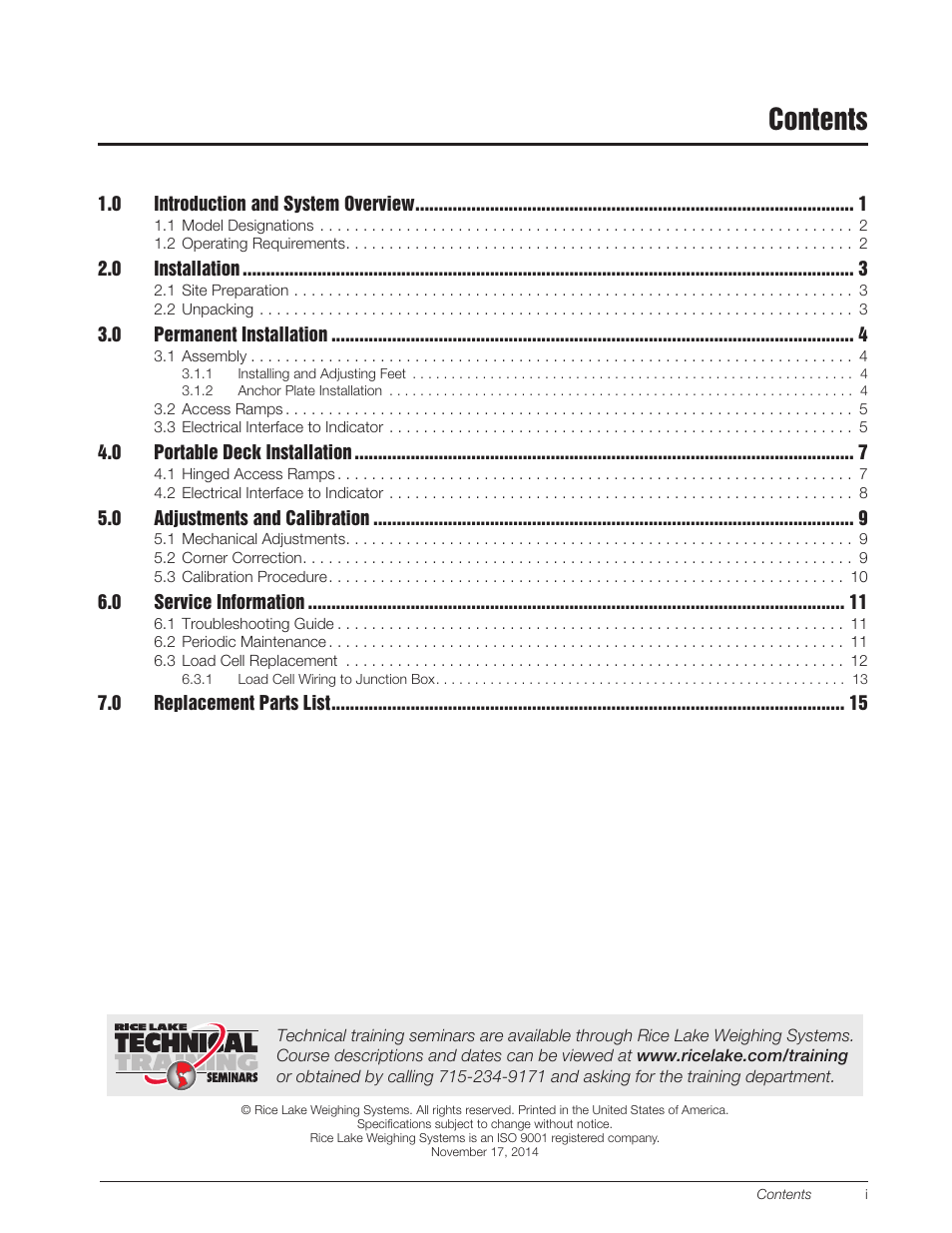 Rice Lake RoughDeck BDP with Portability Option User Manual | Page 3 / 22