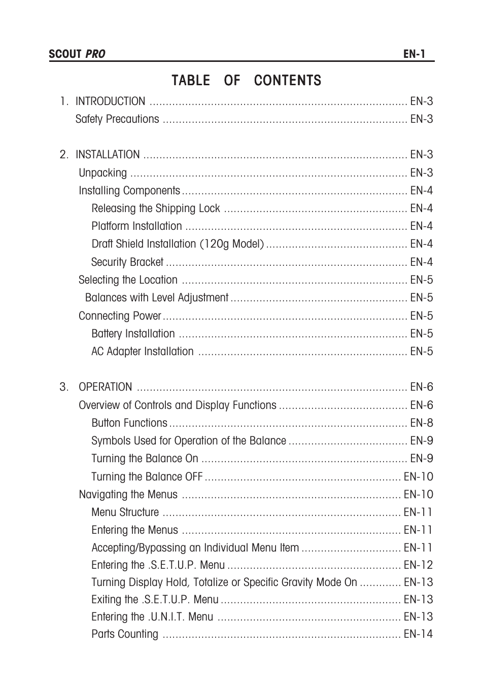 Rice Lake Scout Pro Series Portable, Ohaus - Instruction Manual User Manual | Page 5 / 36