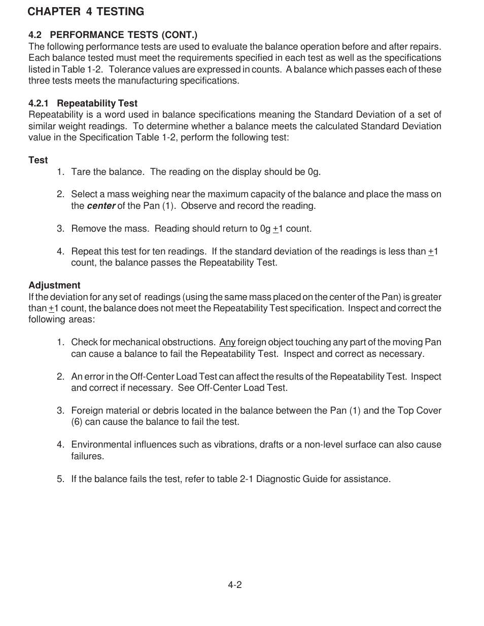 Repeatability test | Rice Lake Scout Pro Series Portable, Ohaus - Service Manual User Manual | Page 20 / 40