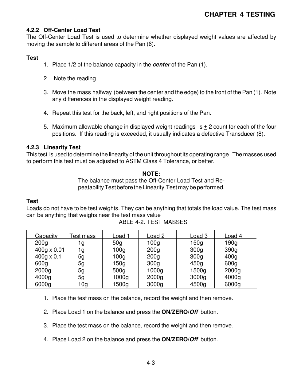 Off-center load test, Linearity test | Rice Lake Scout Pro Series Portable, Ohaus - Service Manual User Manual | Page 21 / 40