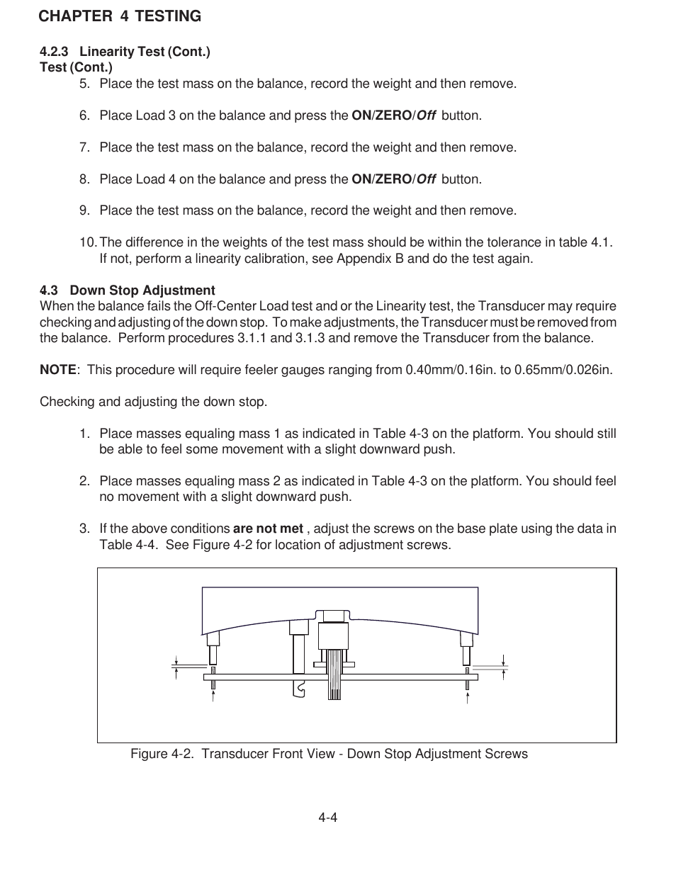 Down stop adjustment | Rice Lake Scout Pro Series Portable, Ohaus - Service Manual User Manual | Page 22 / 40