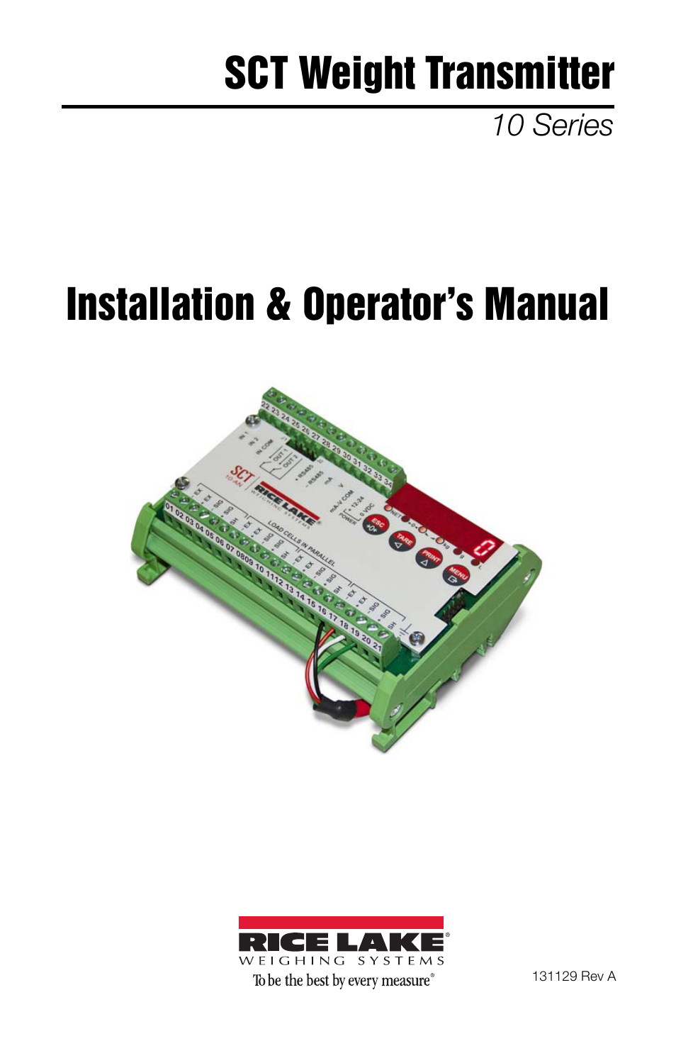 Rice Lake SCT-10 User Manual | 58 pages