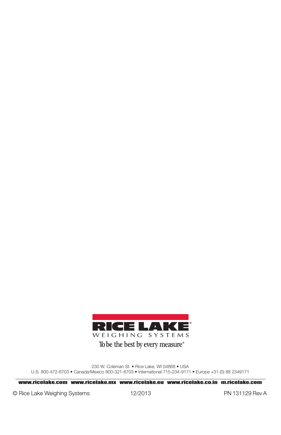 Rice Lake SCT-10 User Manual | Page 58 / 58