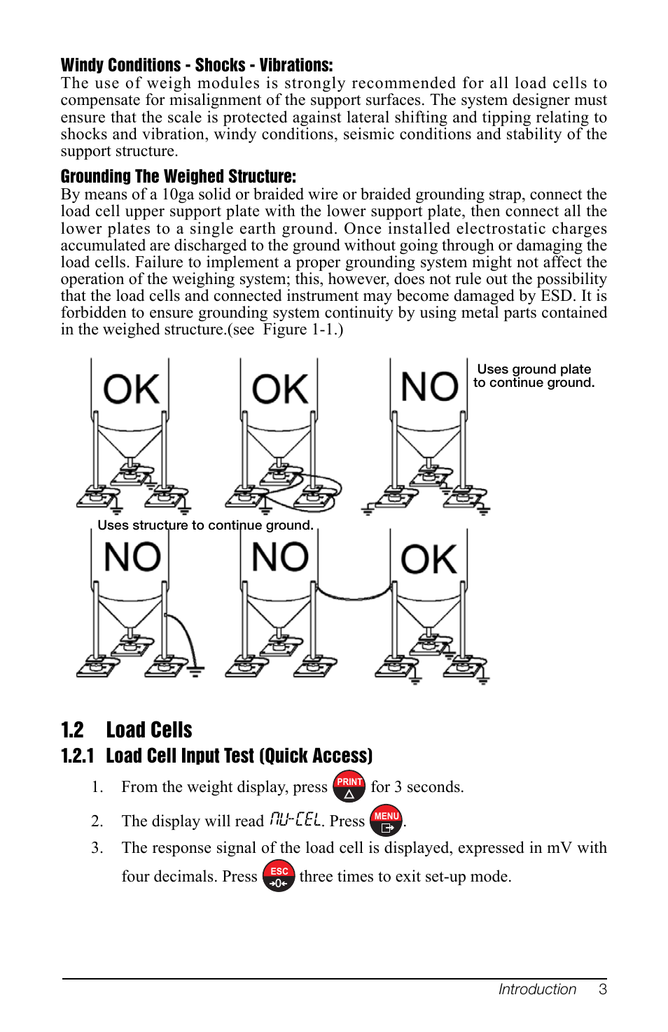 2 load cells, 1 load cell input test (quick access) | Rice Lake SCT-10 User Manual | Page 7 / 58