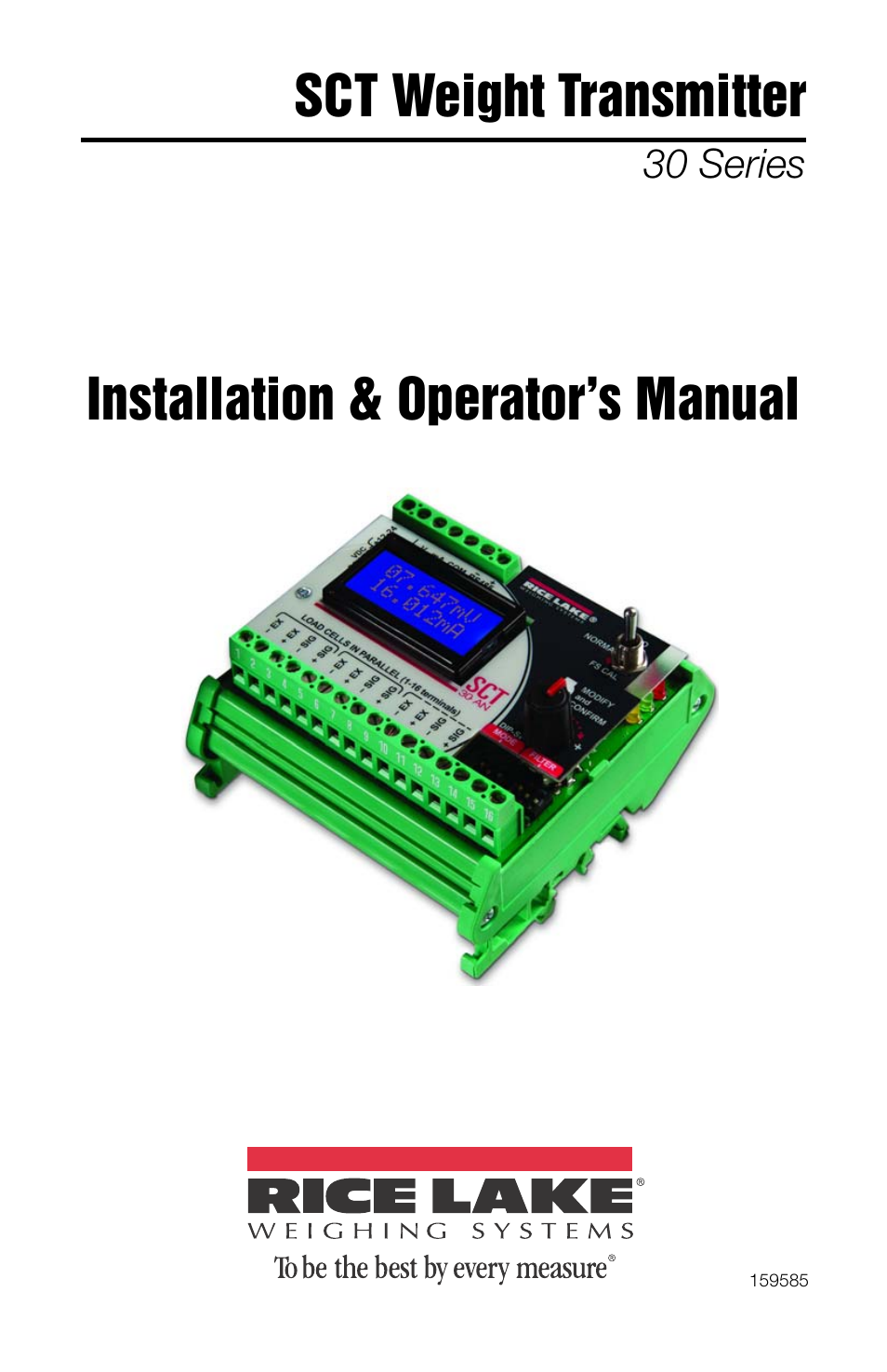 Rice Lake SCT-30 User Manual | 24 pages