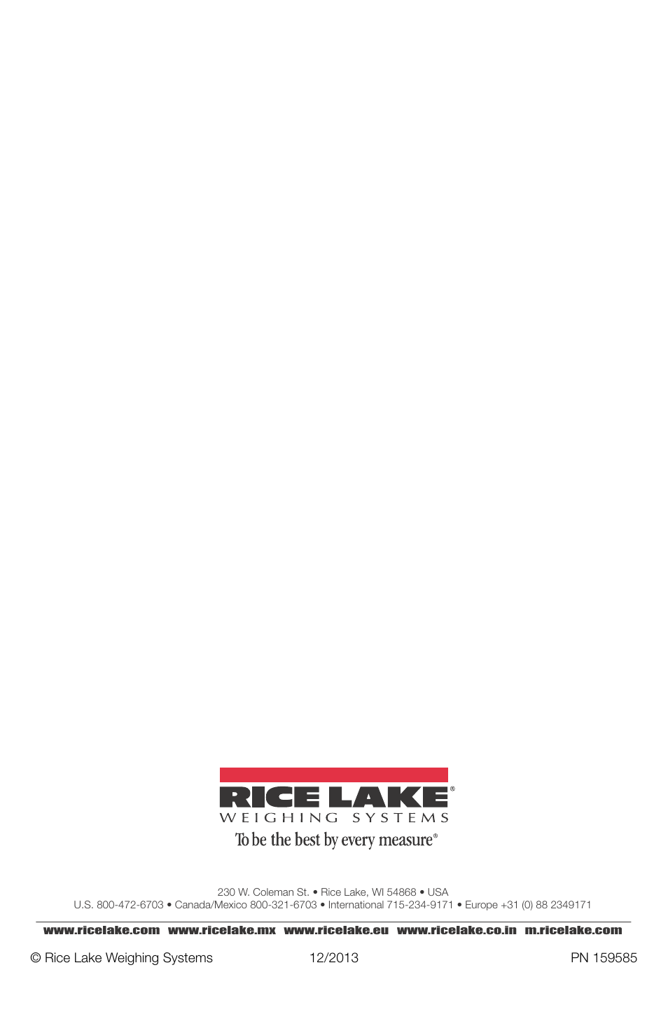 Rice Lake SCT-30 User Manual | Page 24 / 24